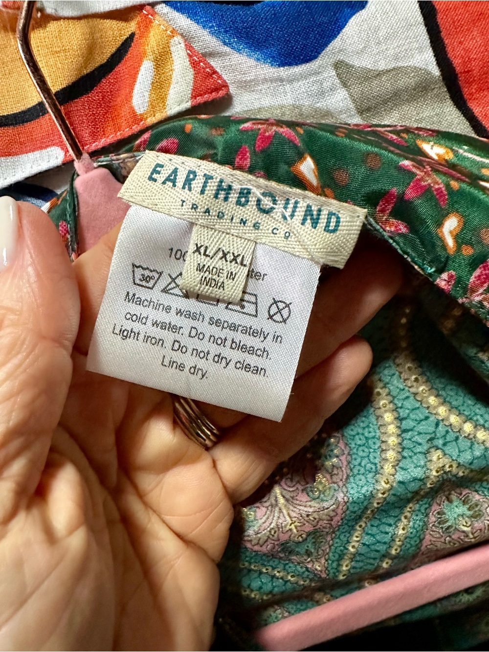 Earthbound Bohemian Patchwork Open Kimono Jacket - Multi Green - Picture 2 of 7